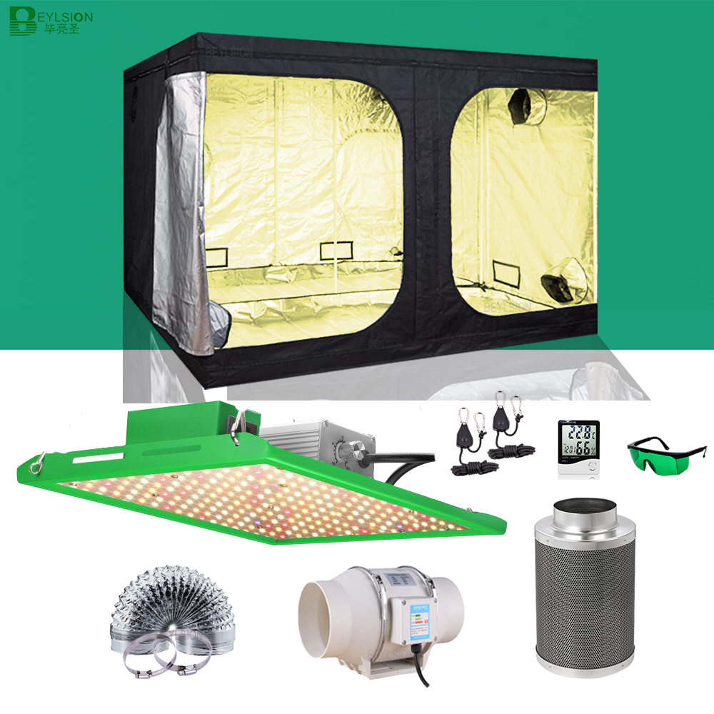 BEYLSION Dimmable QB LED 조명 성장 상자 키트 성장 텐트 식물에 대 한 탄소 필터 팬 완료 키트 실내 램프를 성장
